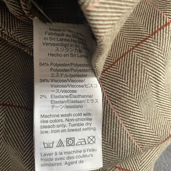 NWOT Madewell paperbag high waisted plaid cropped trousers. Size 00 - Picture 8 of 8